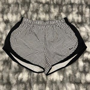 Nike Dri-fir checkered black and white shorts for women